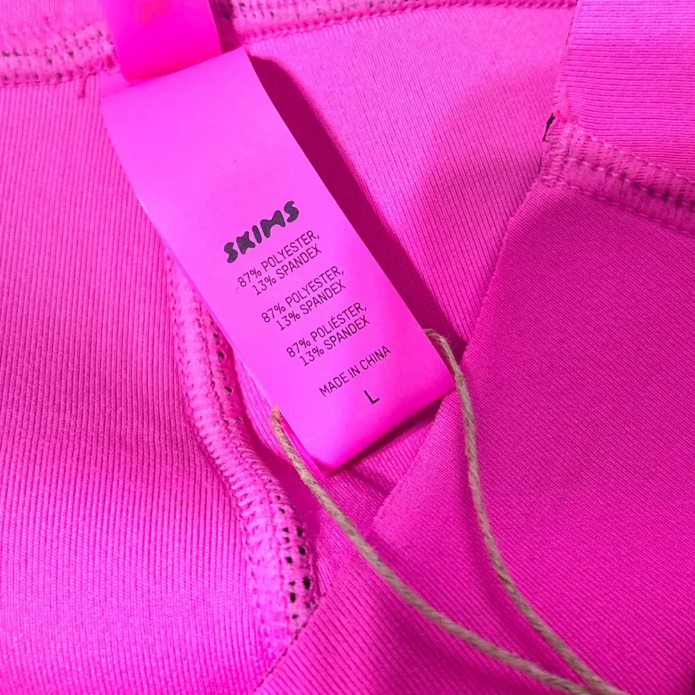 NWT Skims Sport Swim Pants Taffy Pink Neoprene High Rise Scuba Leggings Large